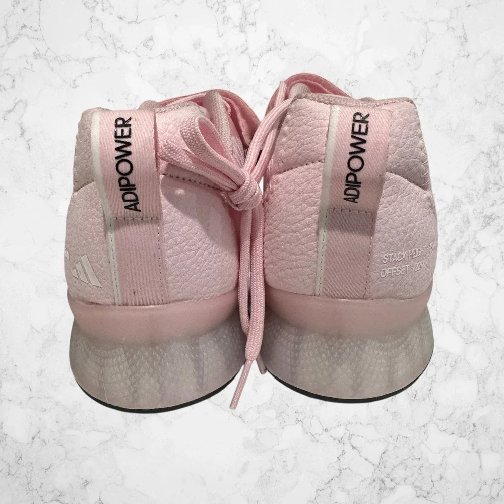 Men's Adidas Adipower Weightlifting Gym Shoes Pink Black JP9873 Size 10‎